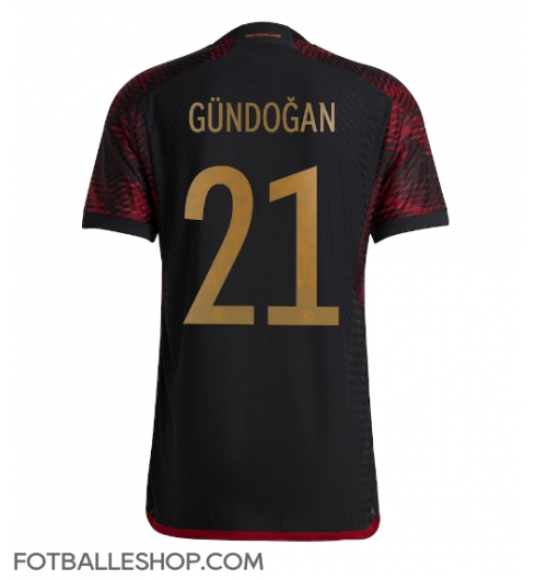 Tyskland Ilkay Gundogan #21 Replika Bortedrakt VM 2022 Kortermet