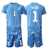 Tyskland Manuel Neuer #1 Keeper Replika Bortedrakt Barn VM 2026 Kortermet (+ bukser)