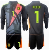 Tyskland Manuel Neuer #1 Keeper Replika Hjemmedrakt Barn EM 2024 Langermet (+ bukser)