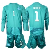 Tyskland Manuel Neuer #1 Keeper Replika Hjemmedrakt Barn VM 2026 Langermet (+ bukser)