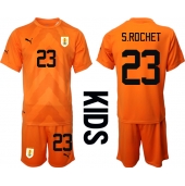 Uruguay Sergio Rochet #23 Keeper Replika Bortedrakt Barn VM 2022 Kortermet (+ bukser)