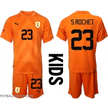Uruguay Sergio Rochet #23 Keeper Replika Bortedrakt Barn VM 2022 Kortermet (+ bukser)