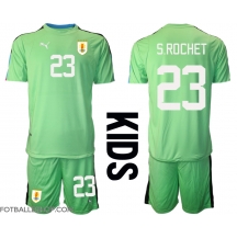Uruguay Sergio Rochet #23 Keeper Replika Hjemmedrakt Barn VM 2022 Kortermet (+ bukser)